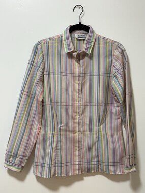Country Suburbans Rainbow Stripe Button Down